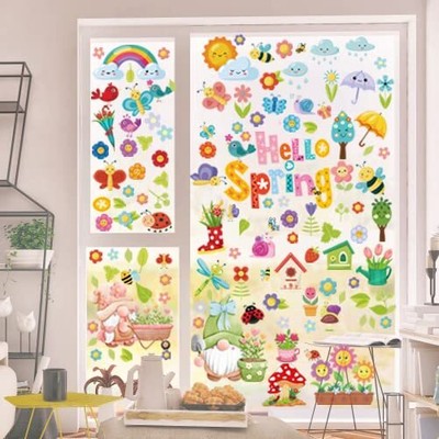 Whaline 9 Sheets Spring Window Clings - Colorful Gnome, Flower, Butterfly Stickers, Reusable, 7.9" X 11.8" Each - View #10