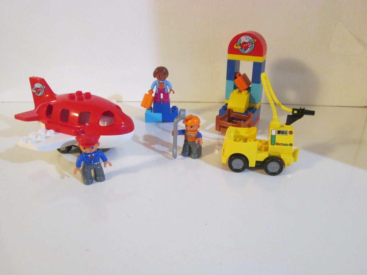 Lego Duplo 10590 Airport 100% Complete Town Preschool Building Airplane