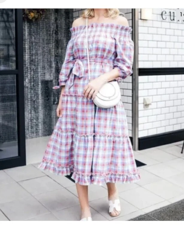 Abito a tracolla KATE SPADE Madras a quadri. Taglia: XS