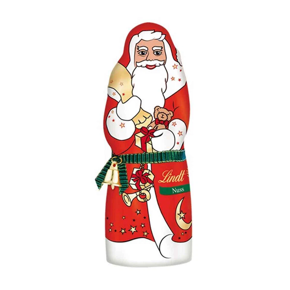 WEIHNACHTEN-SCHOKOLADE Lindt Babbo Natale Noce di Cioccolato al Latte Intero delle Alpi 125g Confezione da 3