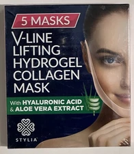 V-line Lifting Hydrogel Collagen Mask | Hyaluronic Acid & Aloe Vera-5 chin Masks