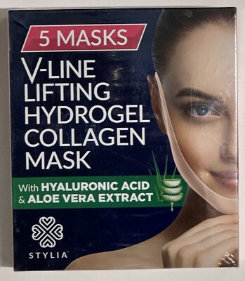 V-line Lifting Hydrogel Collagen Mask | Hyaluronic Acid & Aloe Vera-5 chin Masks