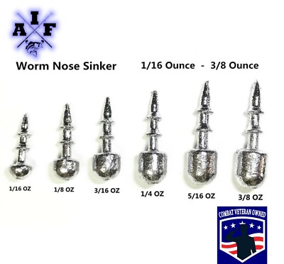 10 Pcs Worm Nose Sinker Neko Rig Nose Weight