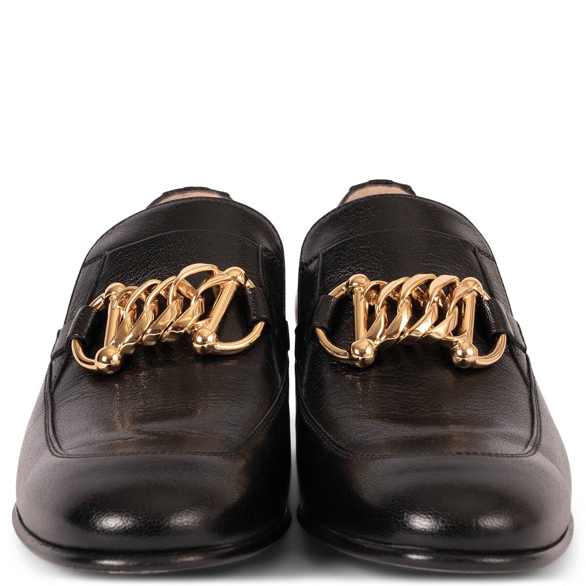 69541 auth GUCCI black leather ICE LOLLY Loafers Shoes 39 | eBay