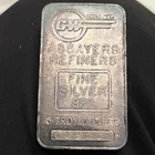 Rare Vintage GW Gold Way Refiners 5 oz silver Bar .999 Fine - BAR # 009554 B10