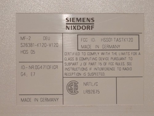 Siemens Nixdorf keyboard S26381-K120-V120 vintage rare QWERTZ Nixdorf 97371 - 第 6/7 張圖片