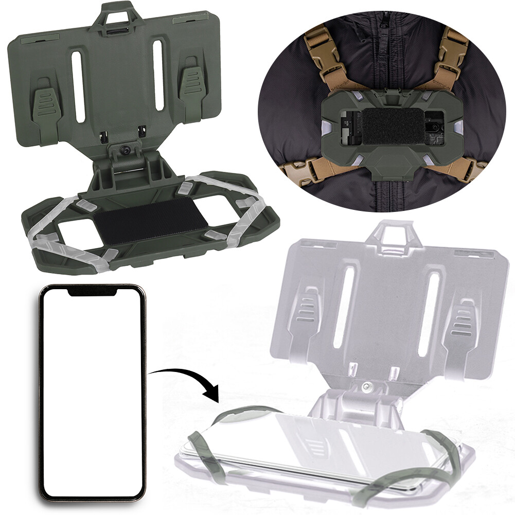 Tactical Vest Chest Phone Holder Universal Secure Cell Phone Carrier  -image