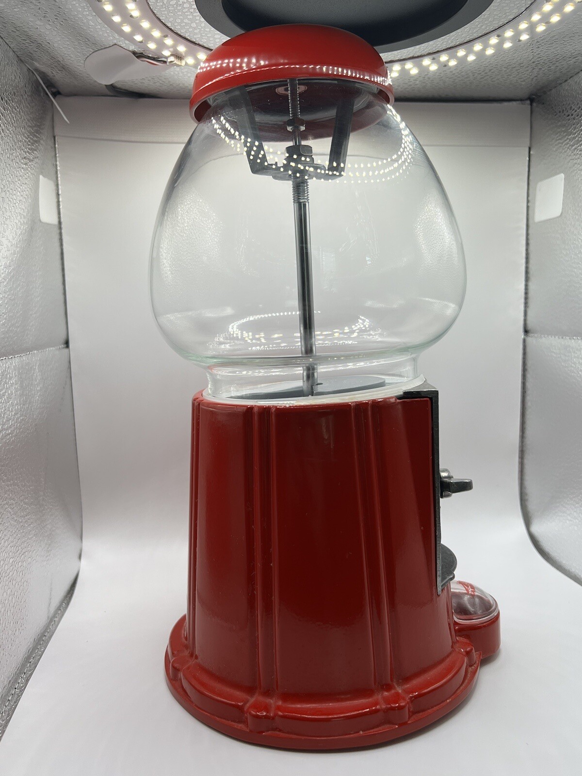 1985 Carousel Gumball Candy Machine Red, Metal Body, Glass Globe eBay