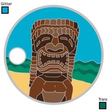 POLYNESIAN TIKI place of refuge RARE LIMITED EDITION PATHTAG with glitter layers