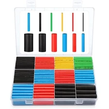 560 Pcs Heat Shrink Tubing Electrical Wire Cable Wrap Assortment Kit with Box