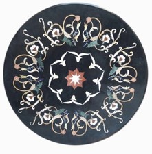 30" Marble Table Top Pietra Dura Inlay Handmade Work