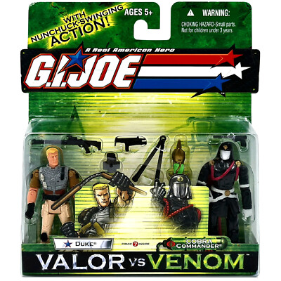 DUKE COBRA COMMANDER FIGURE G.I. JOE 2003 VALOR VS VENOM HASBRO GI AMERICAN HERO