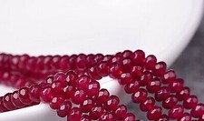 Wholesale 4x6mm Brazil Red Faceted Jade Abacus Beads Gemstone Loose Beads 15''