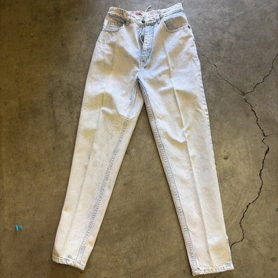 Vintage LA Gear Womens Jeans Size 9/27 Acid Wash High Rise Ankle Zip 80s 90s