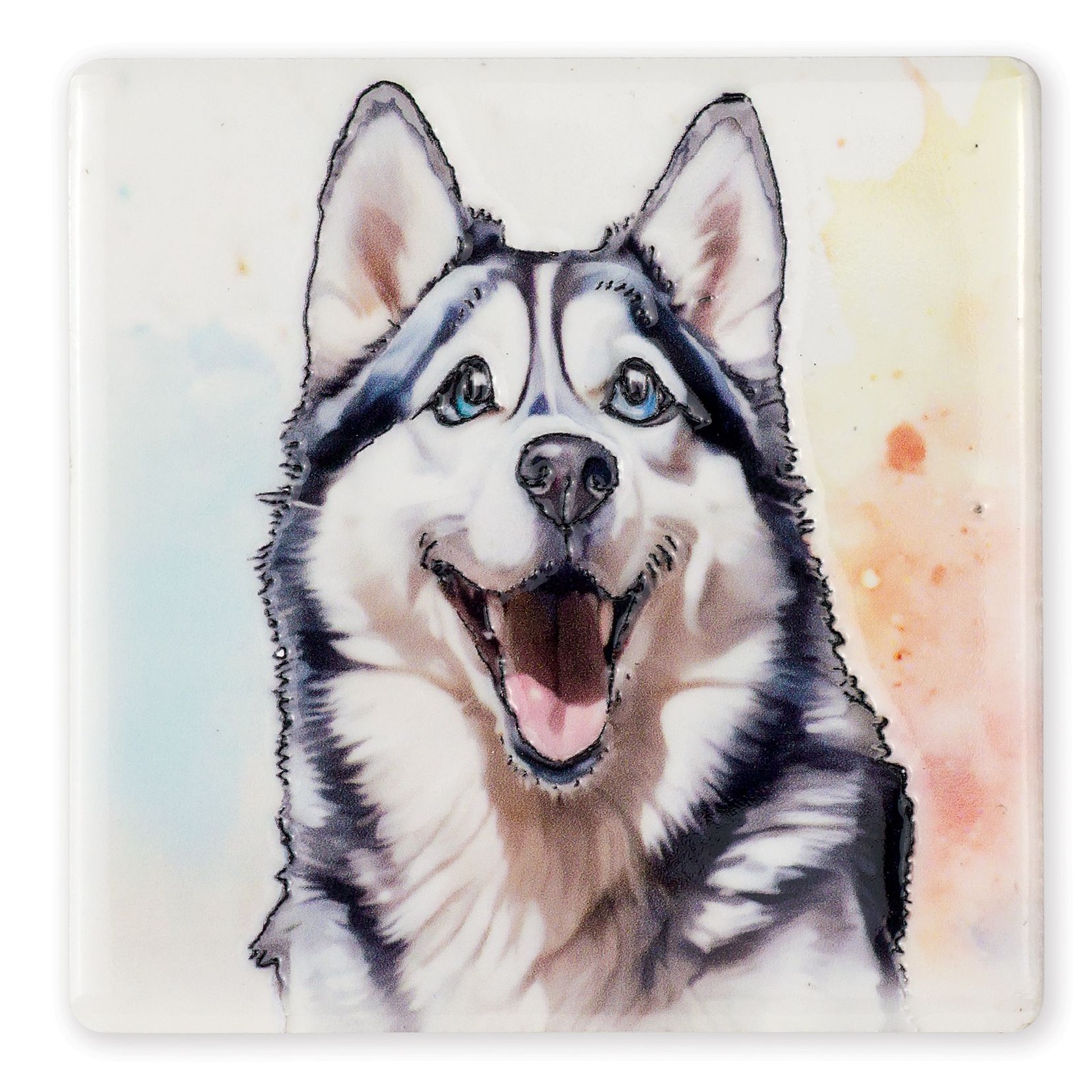 Husky Dog Ceramic Drinks Coaster - Arora Gift NEW