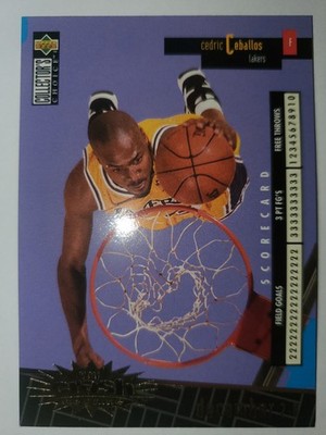 Cedric Ceballos #C 13 Dec 2-8 Spanish GOLD 1996-97 Crash the Game Card NMM