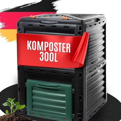 2friends Premium Garten Komposter Schnellkomposter 300L, Stabiler Kunststoff, Kl