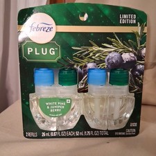 Febreze Plug WHITE PINE JUNIPER Scented Oil Refill 2 ct Limited Edition