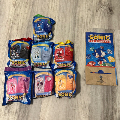 Sonic the Hedgehog 2026 Wendy's Kids Meal Complete Toy Collection W/ Meal Bag