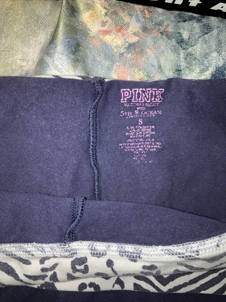 Pantalones capri Y2K rosa tiro bajo plegables LoungeWear talla S Foto 2 de 4