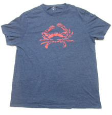 J. Crew Men Sz L Broken-in Graphic T-shirt Red Crab Logo Coastal Preppy M302 J. Crew Men Sz L Broken-in Graphic T-shirt Red Crab Logo Coastal Preppy M302