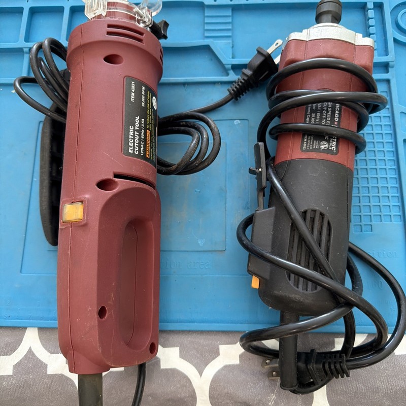 Lot of 2 CHICAGO ELECTRIC wired tools one cutout & one cut off see photos new 