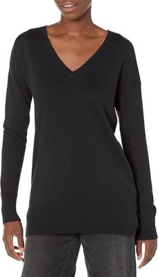 Amazon Essentials Damen Langarm-Tunika, XXL, Schwarz