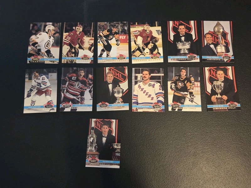Lot (13) 1991 Stadium Club Charter Member HOCKEY  Cards Coffey Belfour Roy ++