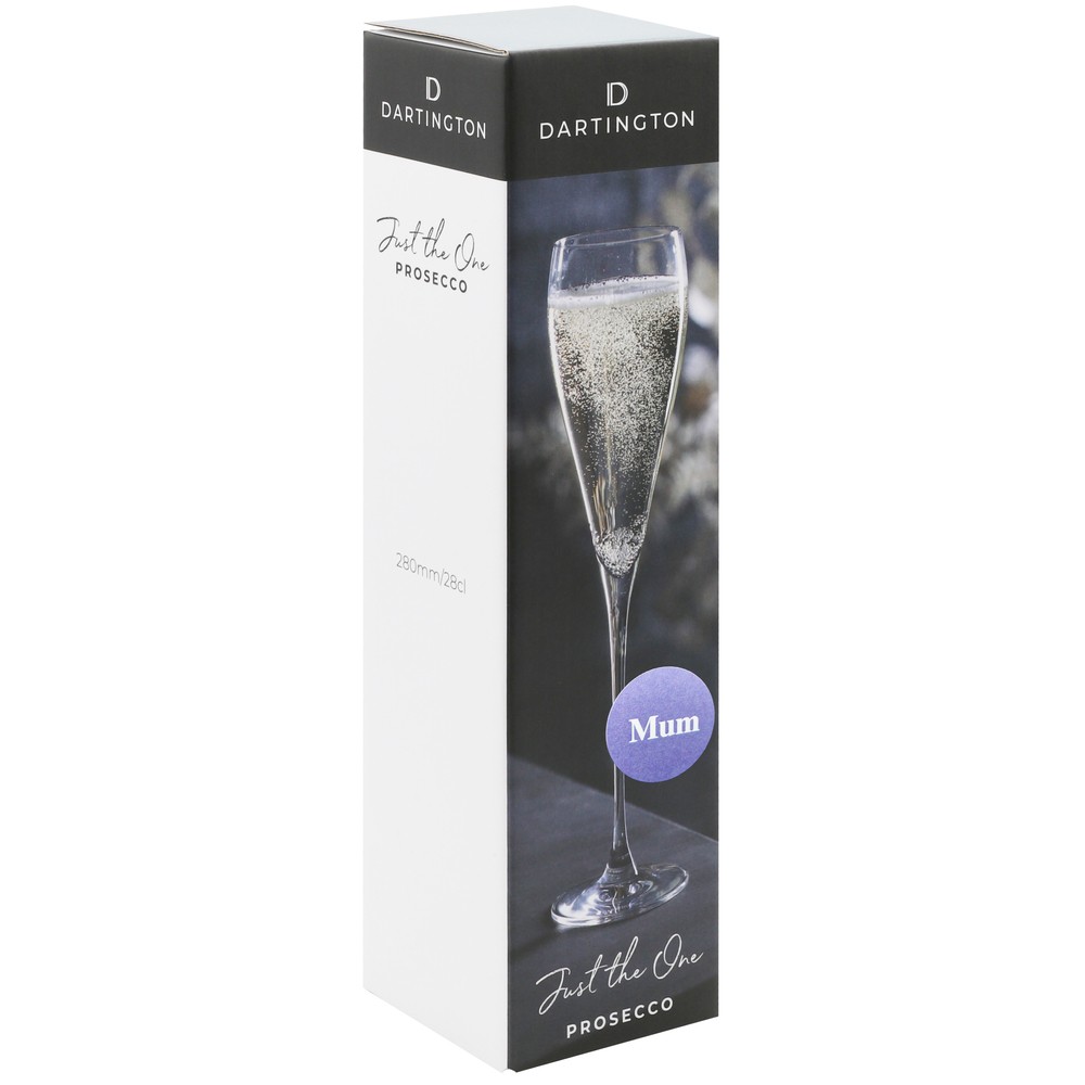 Dartington Just The One Prosecco Glass Mum Engraved Gift Boxed 280ml