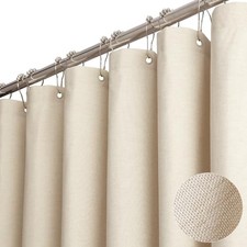 84 Inch Wide Shower Curtain - W84xH72 Linen 84"W x 72"L Pack of 1 A - Cream