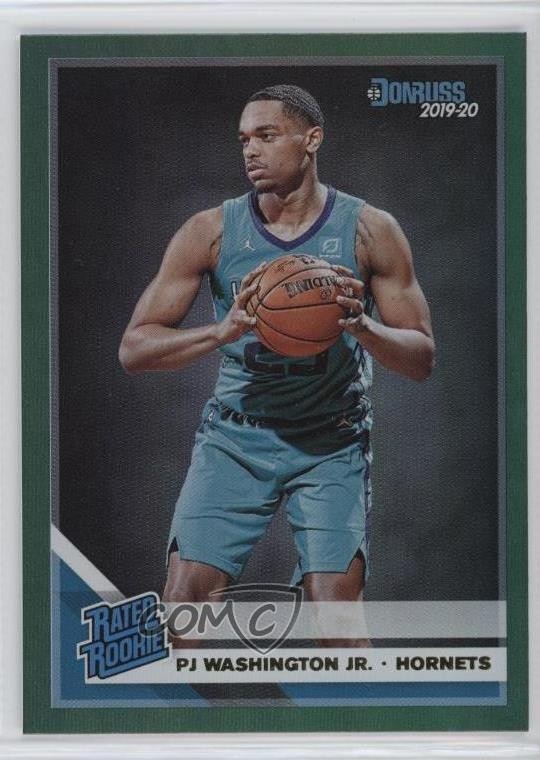 2019-20 Panini Donruss Rated Green Flood PJ Washington Jr #211 Rookie RC 0j4n