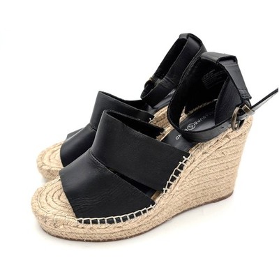 Treasure & Bond Sannibel Platform Wedge Sandal Women's Black Size US8M EU38.5