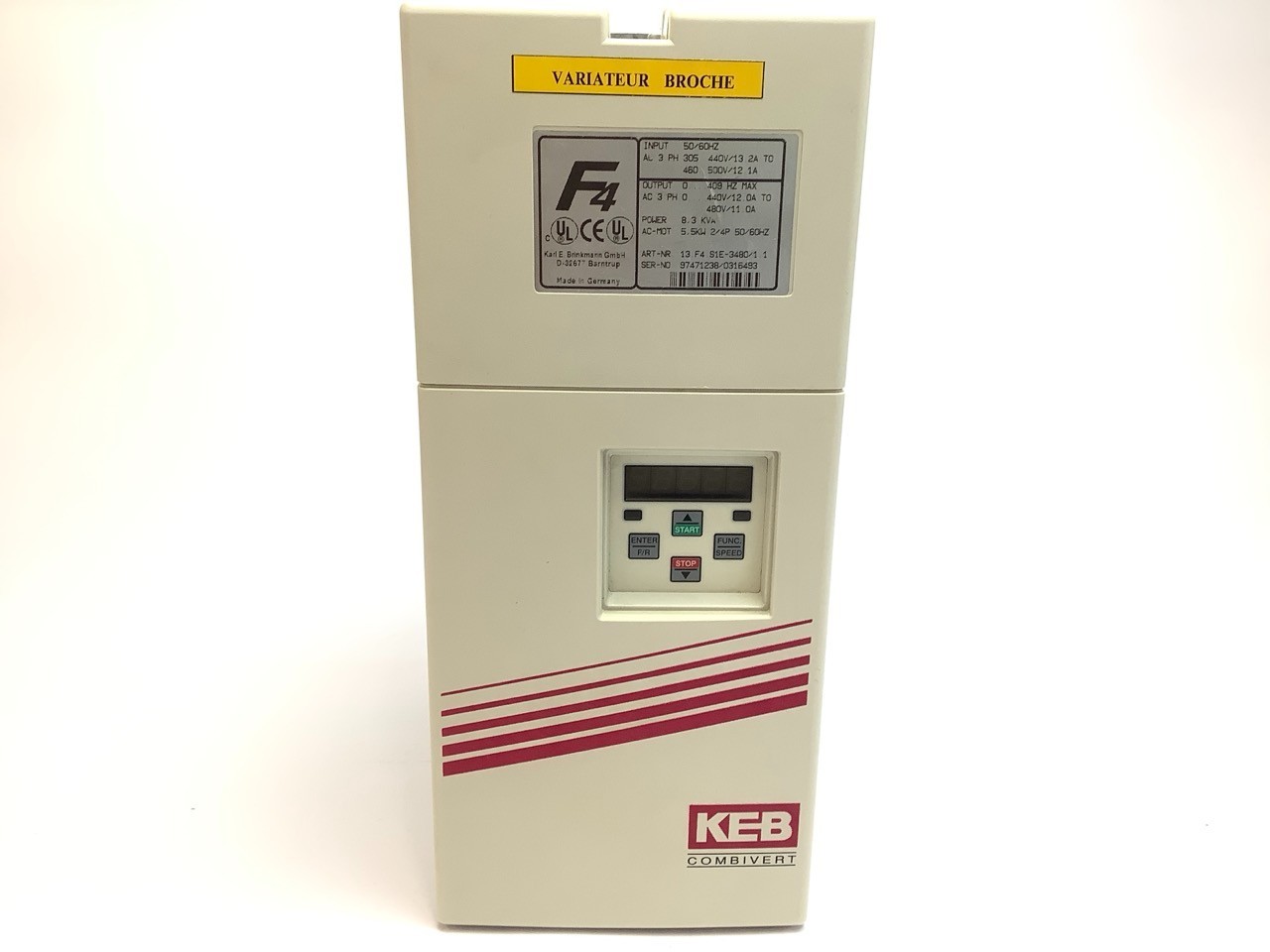 13F4S1E348011  -   KEB   - 13.F4.S1E-3480/1.1   Variateur 8.3 KVA  RECONDITIONNÉ
