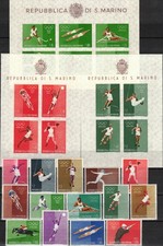 SAN MARINO 1960 645-58 Block 5-7 Olympics Olympia Rom Boxen Fu&szlig;ball Rudern **
