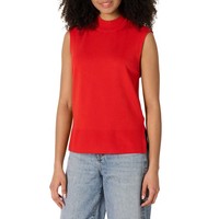 Damen Pullover Rot Regular-Fit Stehkragen FlüGeläRmel Amazon Essentials