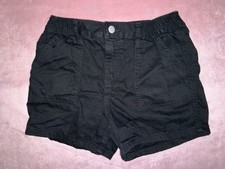 Old Navy Elastic Waist Twill Shorts Girl's Size XL 14-16 Black Pockets