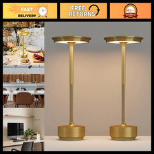 2 Pack Rechargeable Cordless LED Table Lamps, 5000mAh Touch Light, 3 Color Dimmi
