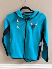 Jordan Charlotte Hornets Youth Medium Teal Showtime Gull Zip Hoodie 10/12