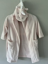 Pottery Barn Kids , Fleece Pink Unicorn Robe, Size 4-6