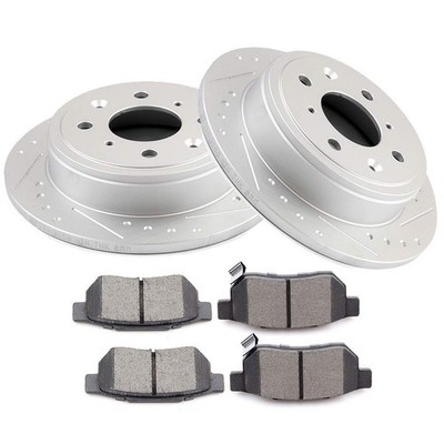 Rear Disc Brake Rotors & Ceramic Pads for Acura Integra 90-01