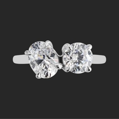 Platin Diamant Verlobungsring rund CVD 2,00 ct E F VVS2 IGI Lab Grown PT950