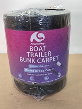 Amarineplay Marine Bunk Carpet20 Inch Wide X33Ft Black Boat Trailer Bunk Carpet