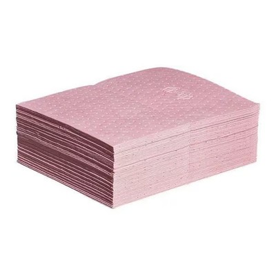 Pig Sorbent Pad, 11 gal, 15 in x 20 in, , Pink, 50 PK MAT310 Pig MAT310 15 in x