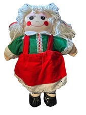 Vintage 1990 Avon Candy Claus 16 inch Christmas Rag Doll