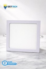 18W LED Panel Light 225mm Square Recessed Ceiling 6500K Cool White Slim