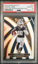 2019 Select XRC Silver Prizm CeeDee Lamb Rookie #313 PSA 10 GS1