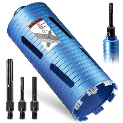 Efficient Dry Diamond Core Drill Bits Set, 9.5'' Depth