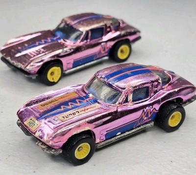 Vintage 1979 Hot Wheels Cal Custom Pink Split Window '63 Corvette w/ Real Riders