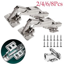 Image of 2/4/6/8x Soft Close Kitchen Cupboard Cabinet Door Hinges Slow Shut Full overlay