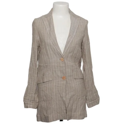 Mango, blazer, taille : XS, beige, coton/lin/polyester/viscose #7KF - Photo 1/4